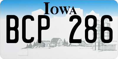 IA license plate BCP286