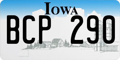 IA license plate BCP290