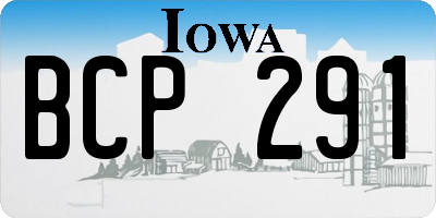 IA license plate BCP291