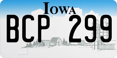 IA license plate BCP299