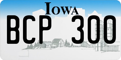 IA license plate BCP300