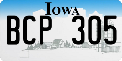 IA license plate BCP305