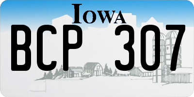 IA license plate BCP307
