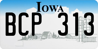 IA license plate BCP313