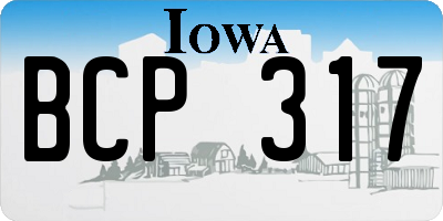 IA license plate BCP317