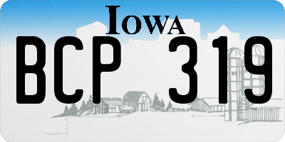 IA license plate BCP319