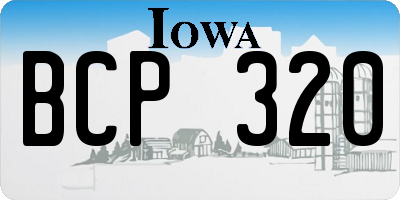 IA license plate BCP320