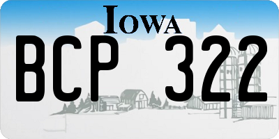 IA license plate BCP322