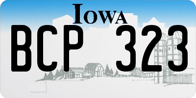 IA license plate BCP323