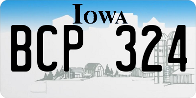 IA license plate BCP324