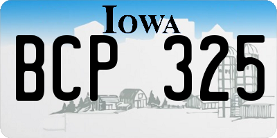 IA license plate BCP325