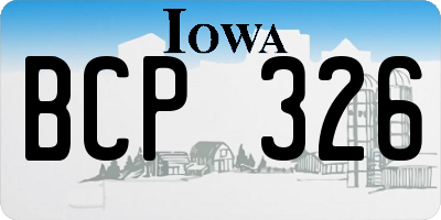 IA license plate BCP326