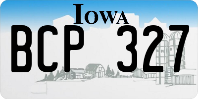 IA license plate BCP327