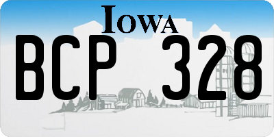 IA license plate BCP328