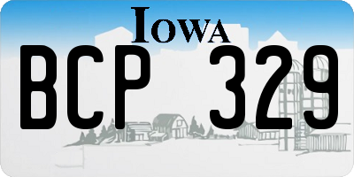 IA license plate BCP329