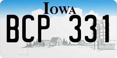 IA license plate BCP331