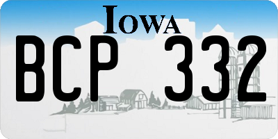 IA license plate BCP332