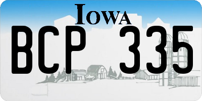 IA license plate BCP335