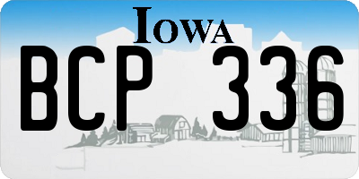 IA license plate BCP336