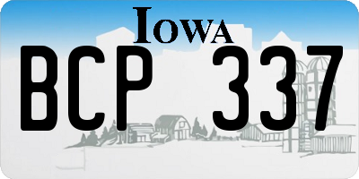 IA license plate BCP337