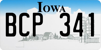 IA license plate BCP341