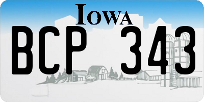 IA license plate BCP343