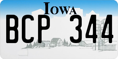 IA license plate BCP344