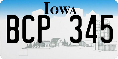 IA license plate BCP345