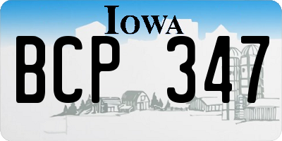 IA license plate BCP347