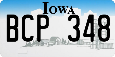 IA license plate BCP348