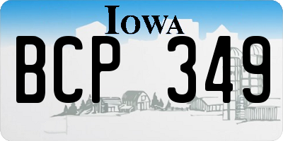 IA license plate BCP349