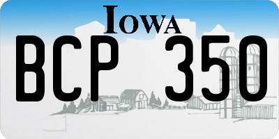 IA license plate BCP350
