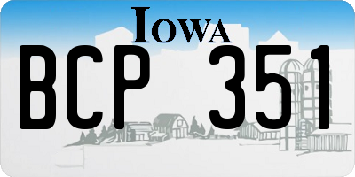 IA license plate BCP351