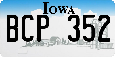 IA license plate BCP352