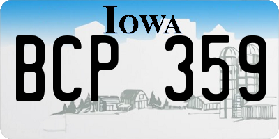 IA license plate BCP359