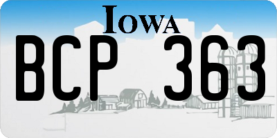 IA license plate BCP363