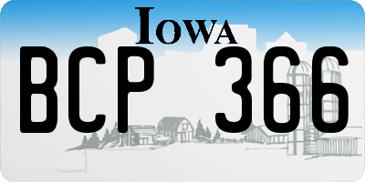 IA license plate BCP366