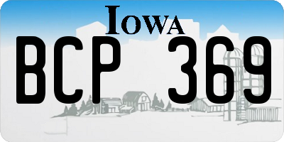 IA license plate BCP369