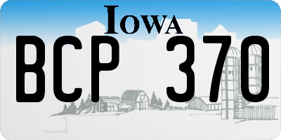 IA license plate BCP370