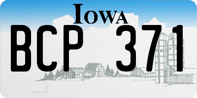 IA license plate BCP371