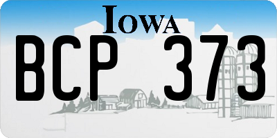IA license plate BCP373