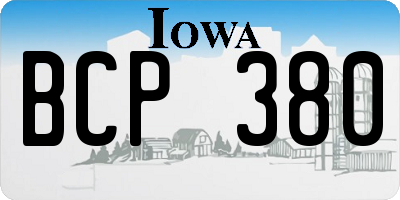 IA license plate BCP380