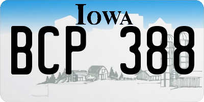 IA license plate BCP388
