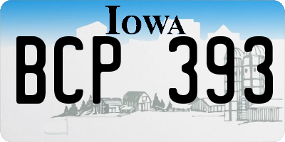 IA license plate BCP393