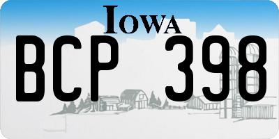 IA license plate BCP398