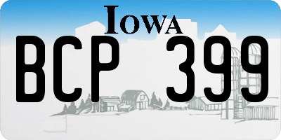 IA license plate BCP399