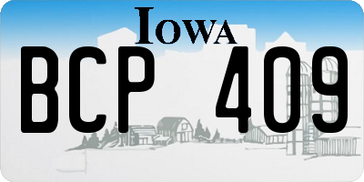 IA license plate BCP409
