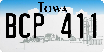 IA license plate BCP411