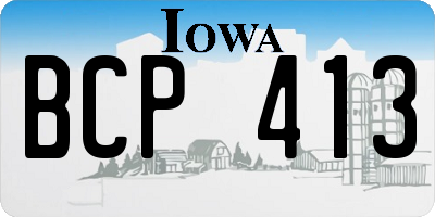 IA license plate BCP413