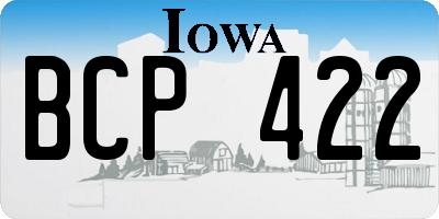 IA license plate BCP422